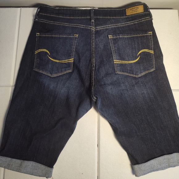 Signature by Levi Strauss Women's Dark Blue Cropped Jeans #410 - Picture 2 of 2